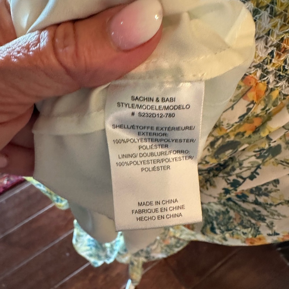 Sachin + Babi NWT Anastasia MIDI Dress in Sunshine/Teal Bouquet Q1187 - Picture 6 of 7